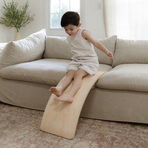 Wobble Board by Bunny Hopkins, handcrafted wooden activity toy product and lifestyle photo 10