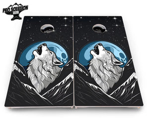 Wolf Howling Cornhole Boards - Pro Solution Elite Series by Cornhole Solutions, custom cornhole board detail photo 4