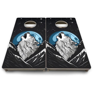 Wolf Howling - Mini or Vacation Size Cornhole Boards by Cornhole Solutions, custom cornhole board detail photo 8