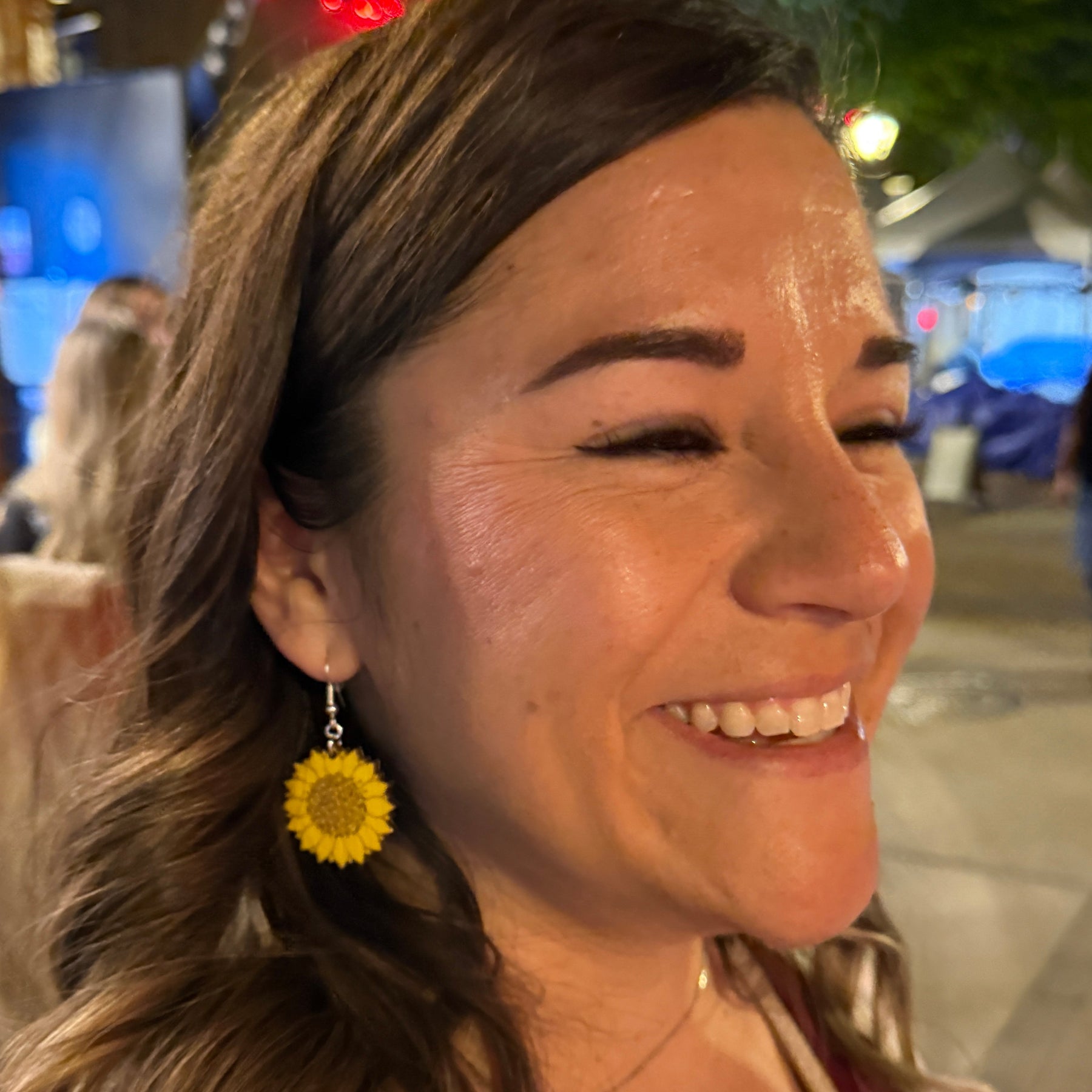 large Kansas Sunflower Wooden Earrings | State Flower Jewelry