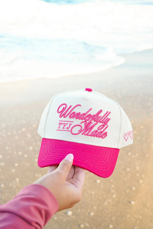 Wonderfully Made - Hot Pink Vintage Trucker Hat by KenzKustomz, Southern lifestyle apparel detail photo 5