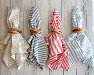 Wood Bangles Napkin Rings, set of four by Dot and Army, handmade jewelry detail photo 4