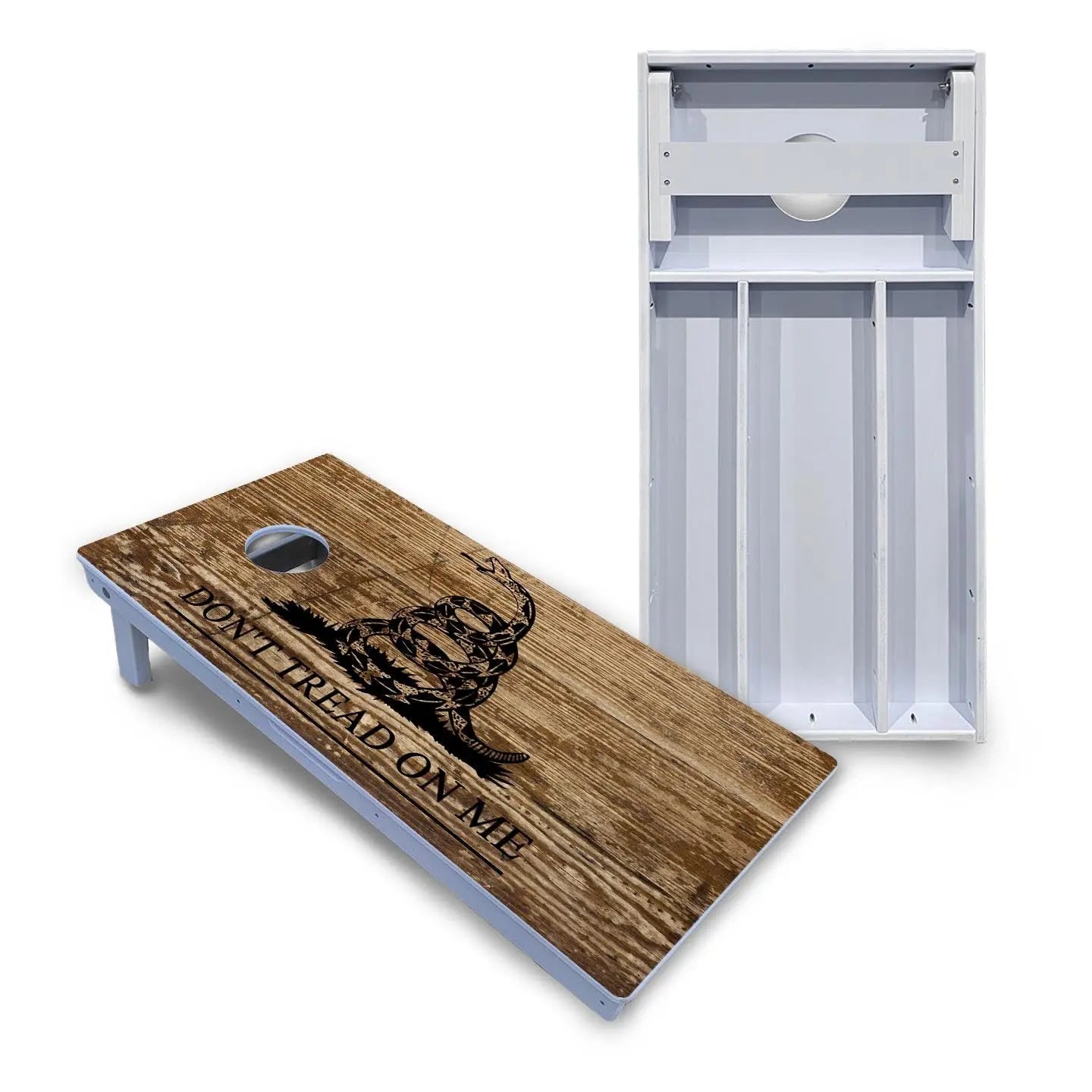 Wood DTOM & Flag Cornhole Boards - All Weather Series Cornhole Solutions