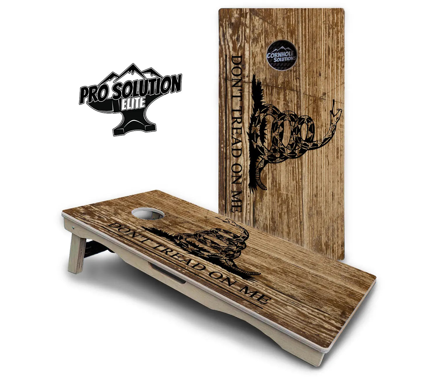 Wood DTOM & Wood Flag Cornhole Boards - Pro Solution Elite Series by Cornhole Solutions, custom cornhole board detail photo 3