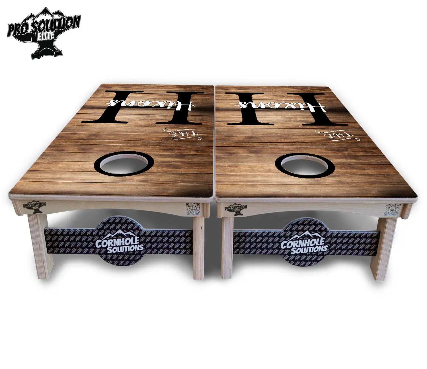 Wood Slat Name Cornhole Boards - Pro Solution Elite Series by Cornhole Solutions, custom cornhole board detail photo 3