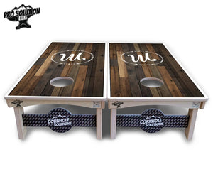 Wood Wreath Letter Cornhole Boards - Pro Solution Elite Series by Cornhole Solutions, custom cornhole board detail photo 4