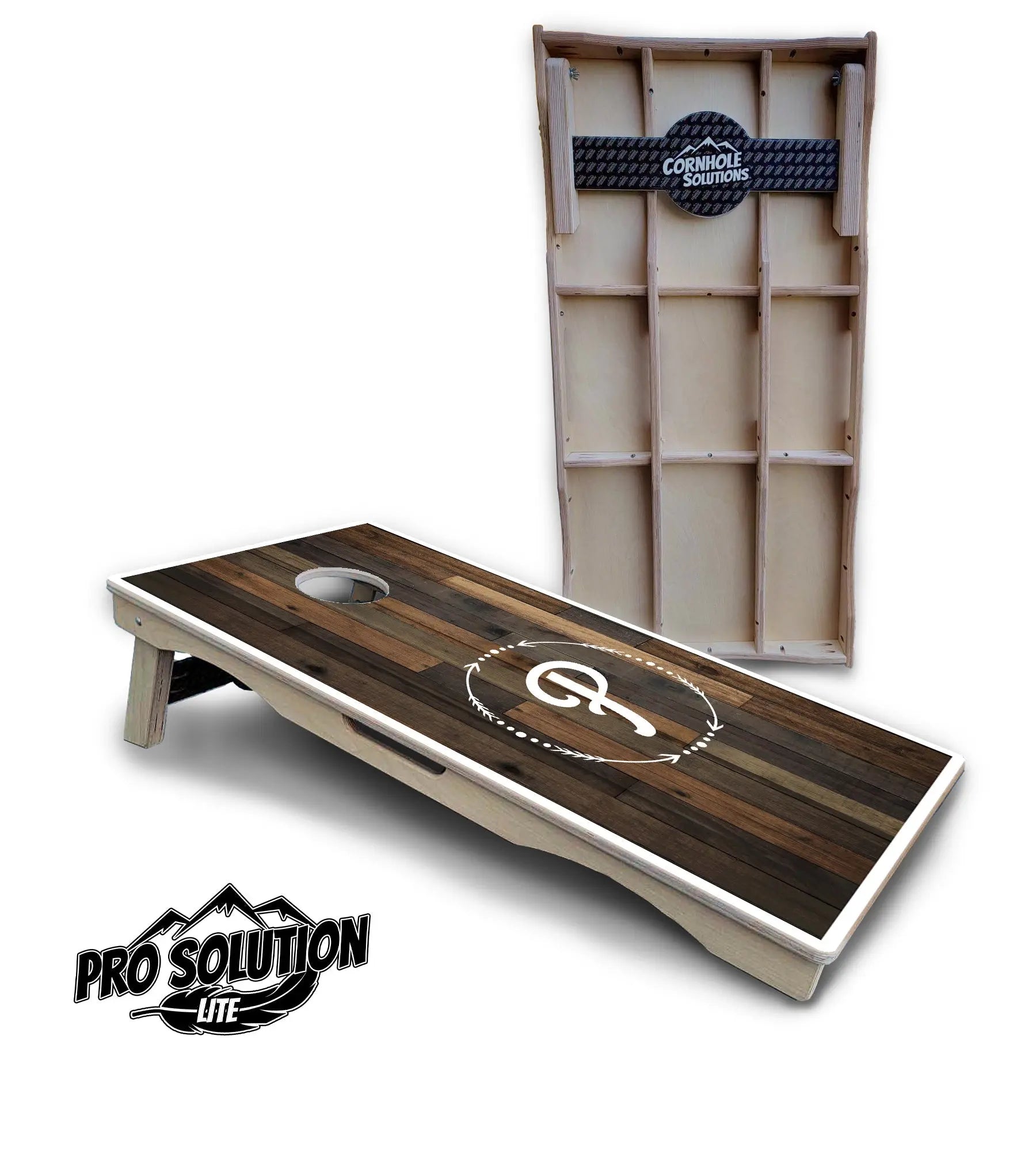 Wood Wreath Letter Cornhole Boards - Pro Solution Lite Series Cornhole Solutions