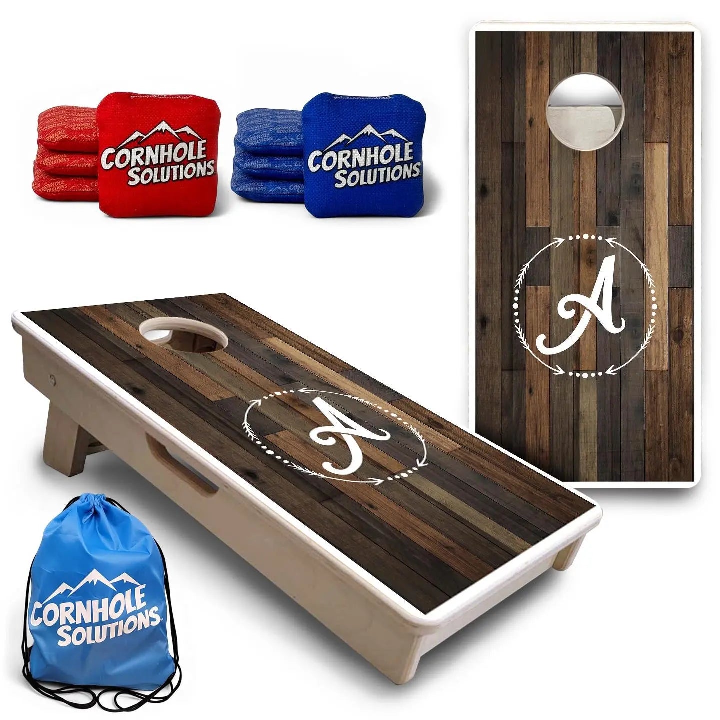 Wood Wreath Letter - Mini or Vacation Size Cornhole Boards Cornhole Solutions