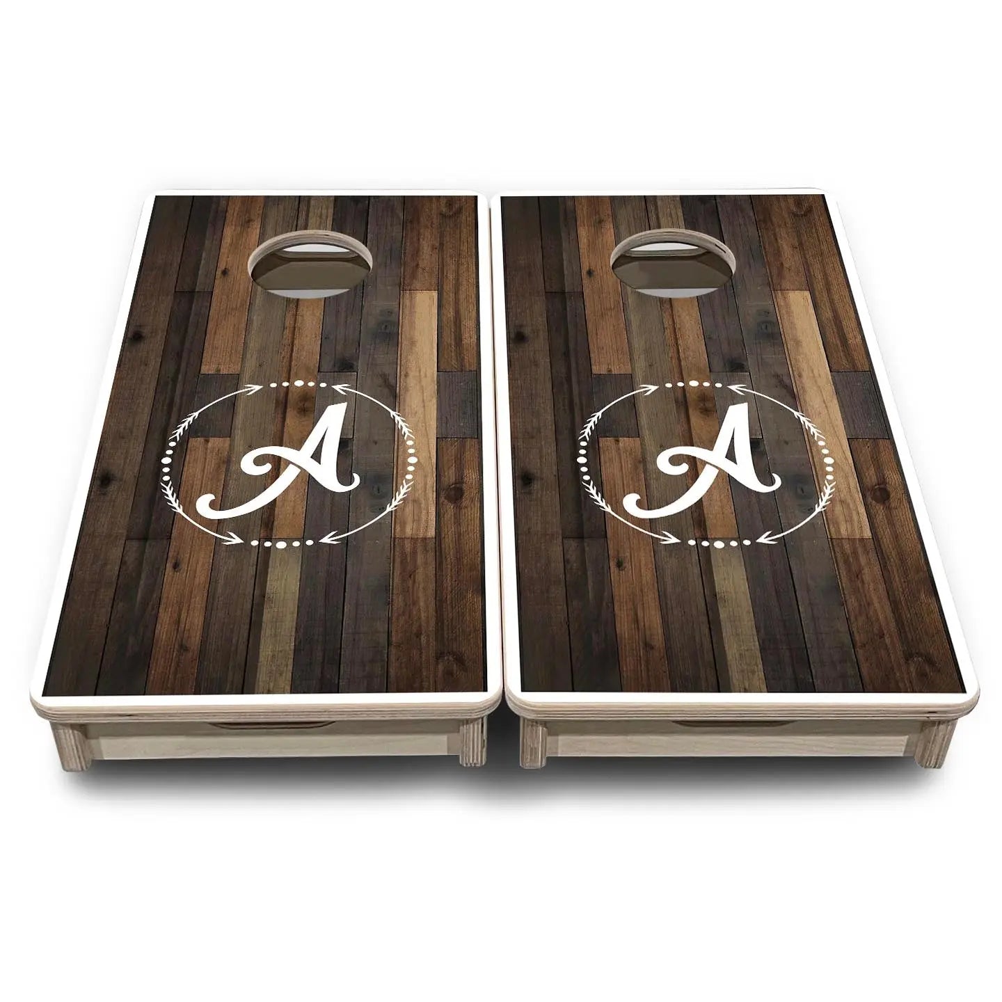 Wood Wreath Letter - Mini or Vacation Size Cornhole Boards Cornhole Solutions