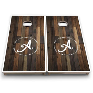 Wood Wreath Letter - Mini or Vacation Size Cornhole Boards by Cornhole Solutions, custom cornhole board detail photo 7