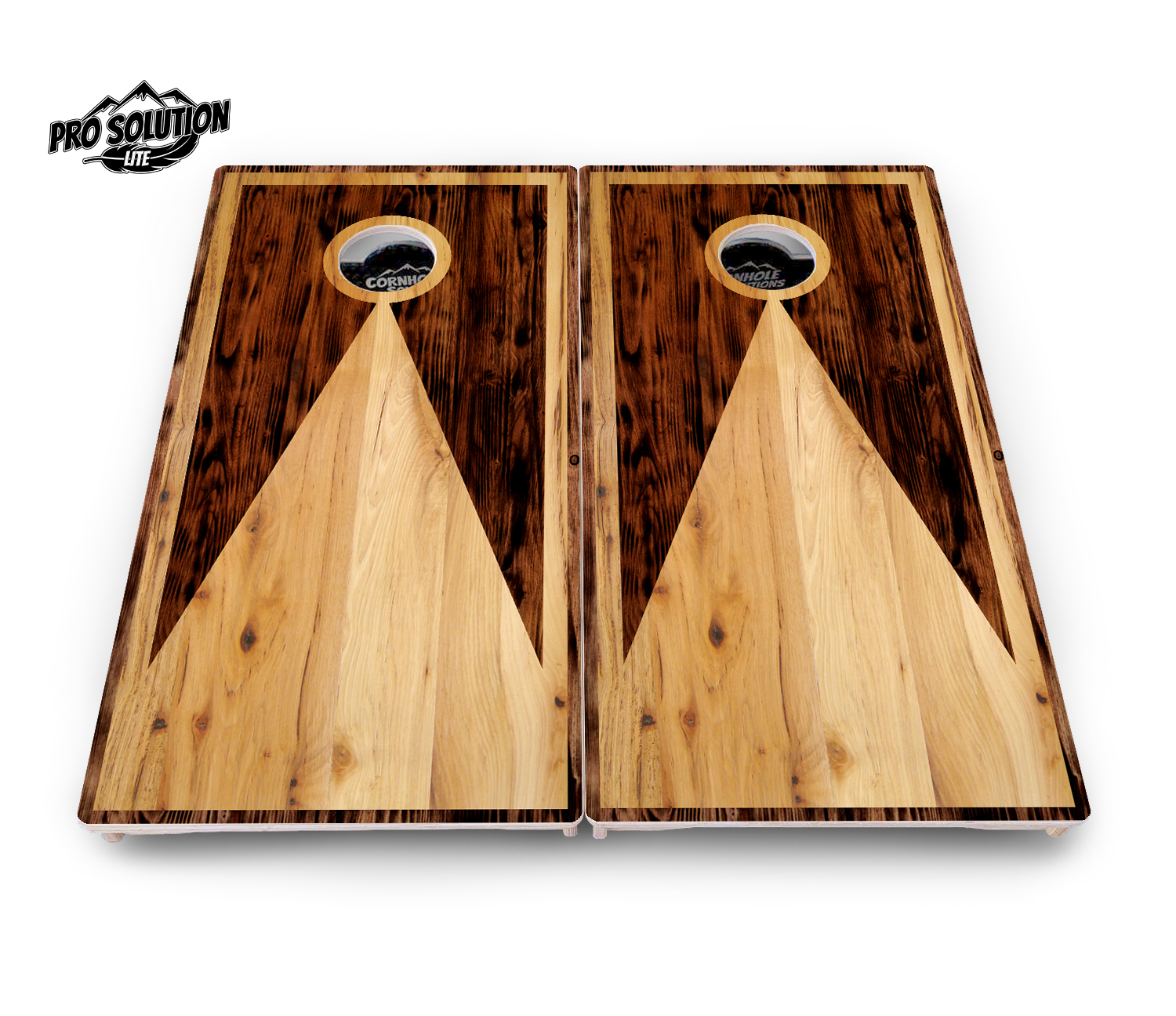 Wooden Triangle Cornhole Boards - Pro Solution Lite Series by Cornhole Solutions, custom cornhole board detail photo 10