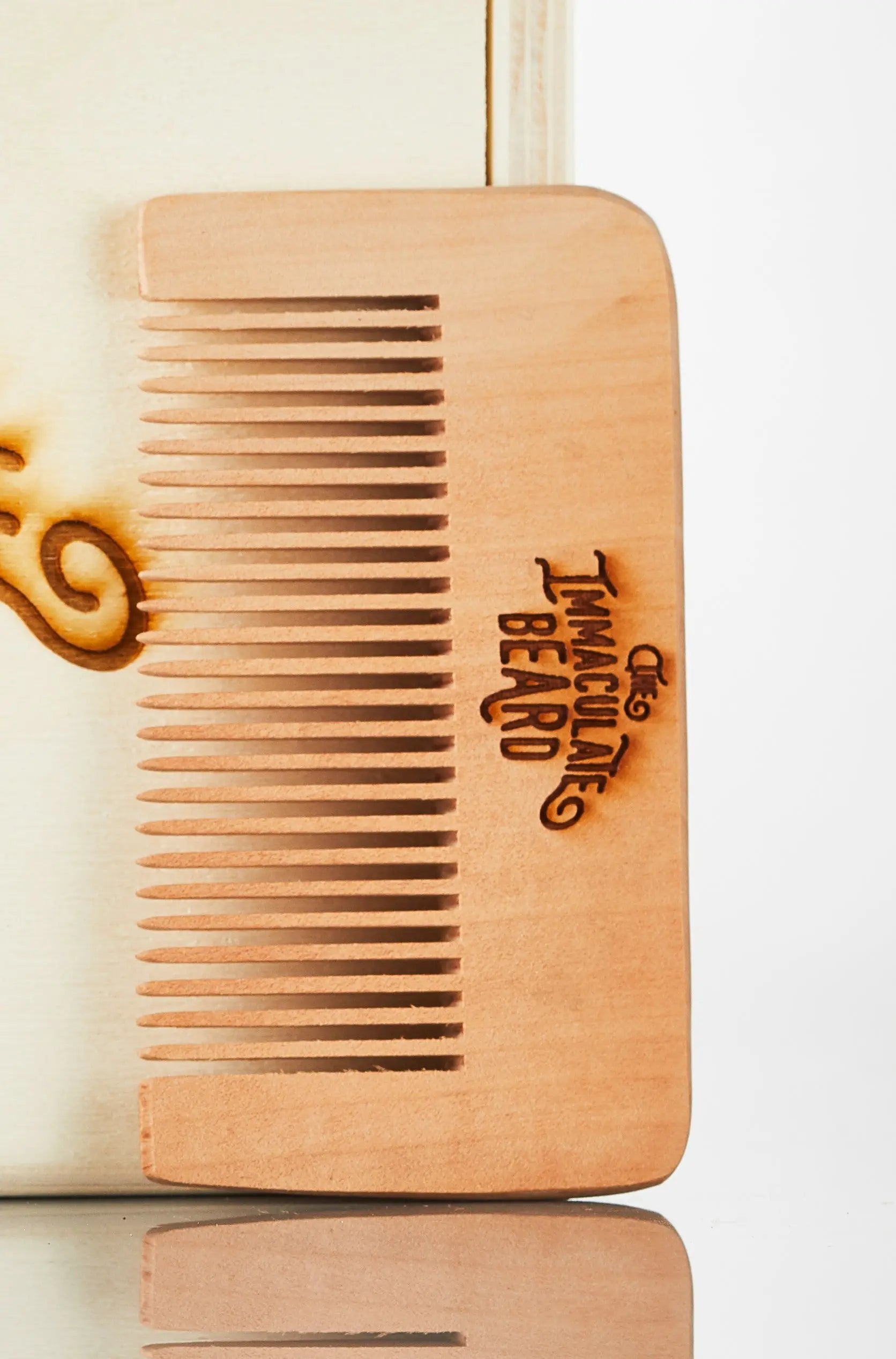 Wooden Beard Comb by The Immaculate Beard, shaving kits detail photo 2
