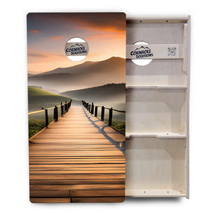 Wooden Bridge Cornhole Boards - Professional Tournament Series by Cornhole Solutions, custom cornhole board detail photo 3