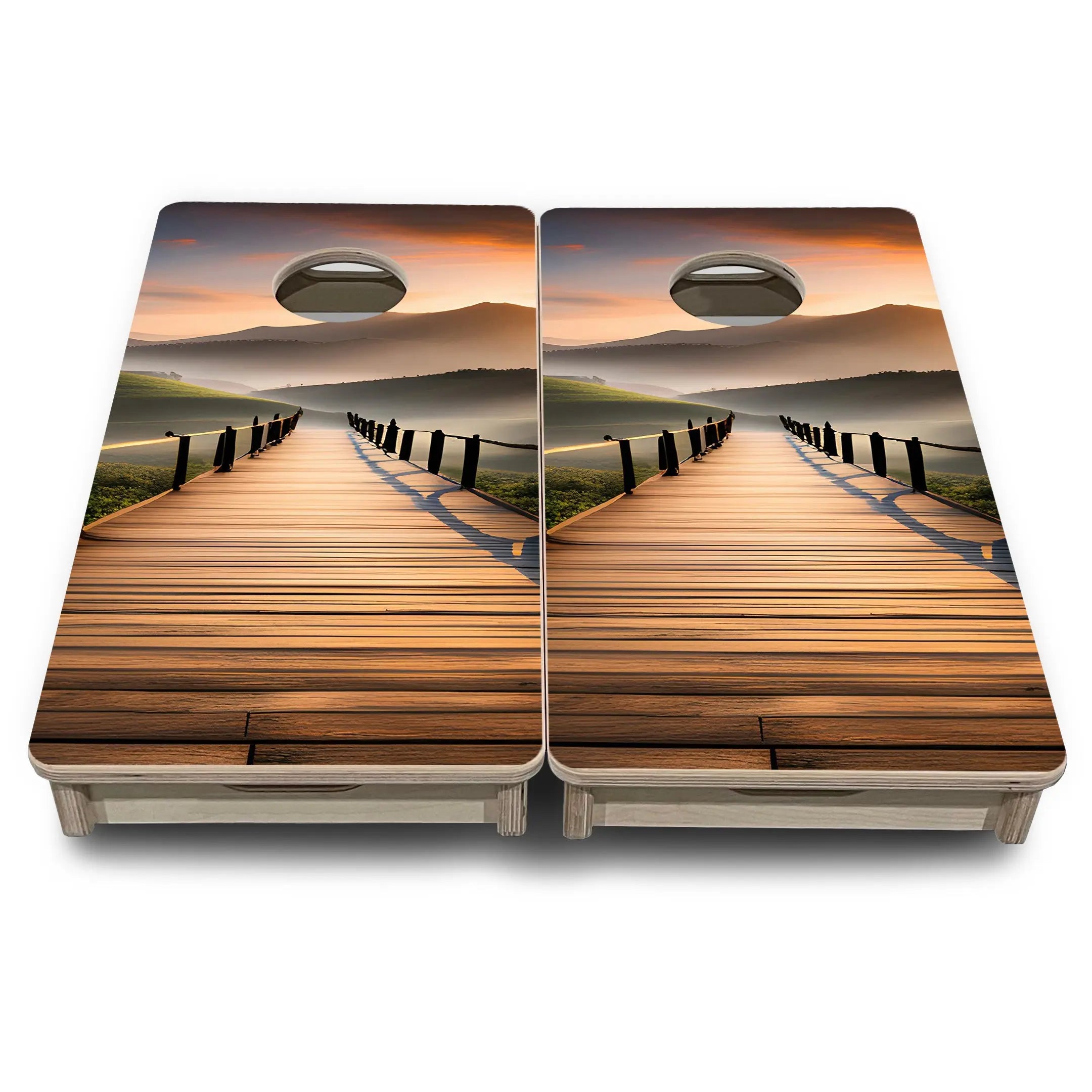 Wooden Bridge - Mini or Vacation Size Cornhole Boards Cornhole Solutions