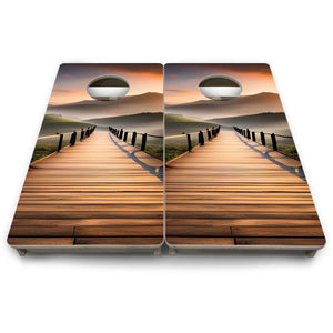 Wooden Bridge - Mini or Vacation Size Cornhole Boards by Cornhole Solutions, custom cornhole board detail photo 8