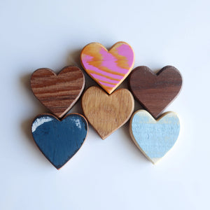Wooden Heart Magnets by Dennehey Design Co., Southern home decor detail photo 6