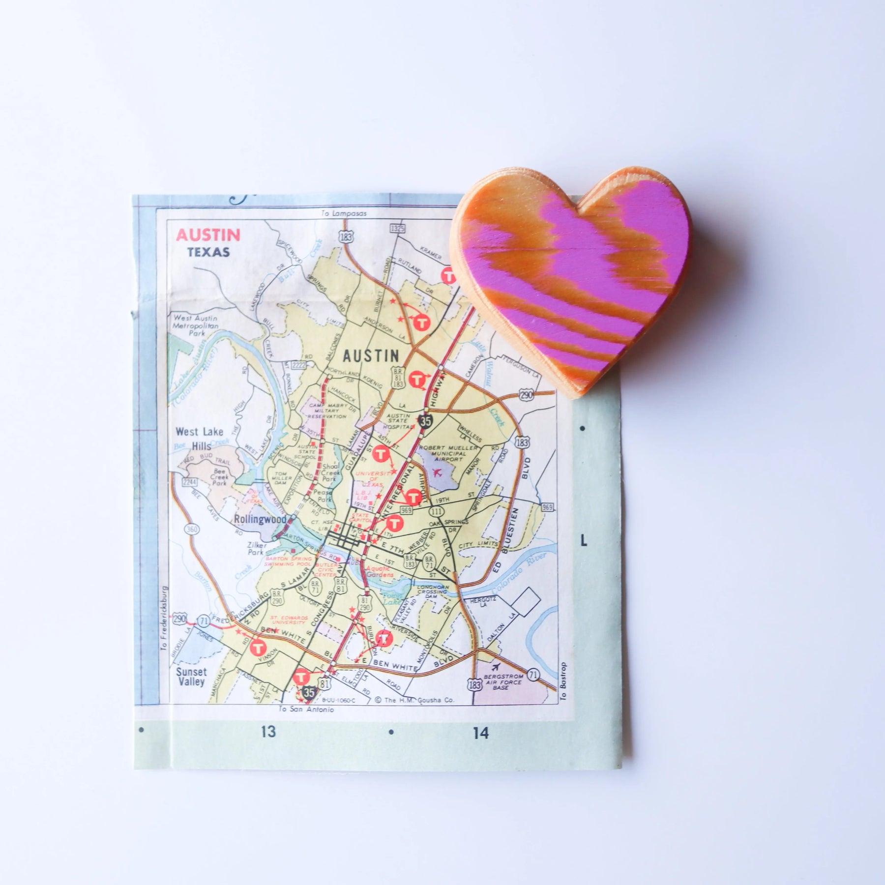 Wooden Heart Magnets by Dennehey Design Co., Southern home decor detail photo 7