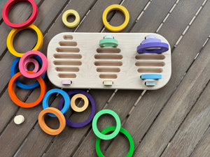 Wooden Tray for Nest Rings by Maple Play, handmade jewelry detail photo 3