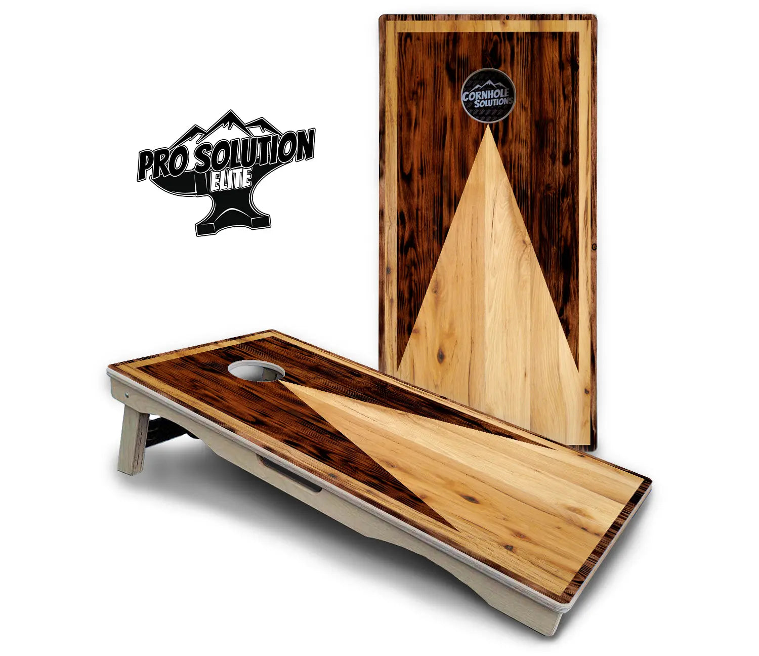 Wooden Triangle Cornhole Boards - Pro Solution Elite Series by Cornhole Solutions, custom cornhole board detail photo 3