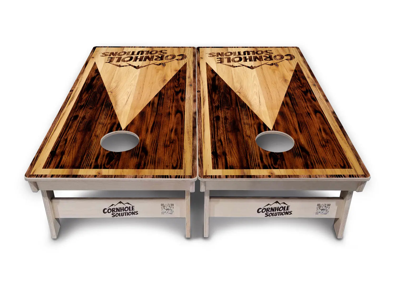 Wooden Triangle Cornhole Boards - Professional Tournament Series by Cornhole Solutions, custom cornhole board detail photo 2