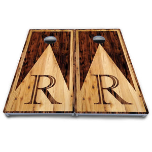 Wooden Triangle Letter Cornhole Boards - All Weather Series by Cornhole Solutions, custom cornhole board detail photo 5