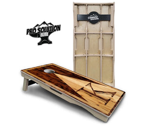 Wooden Triangle Letter Cornhole Boards - Pro Solution Elite Series by Cornhole Solutions, custom cornhole board main product photo