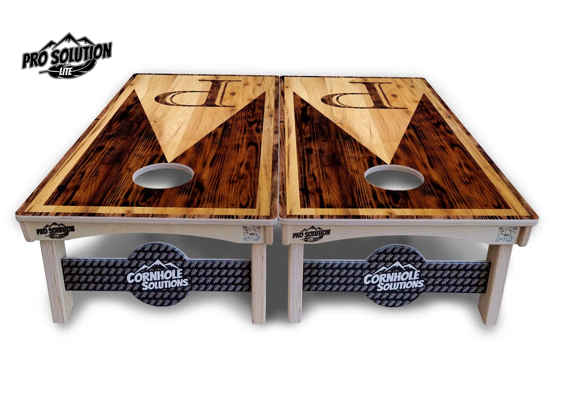 Wooden Triangle Letter Cornhole Boards - Pro Solution Lite Series by Cornhole Solutions, custom cornhole board detail photo 3