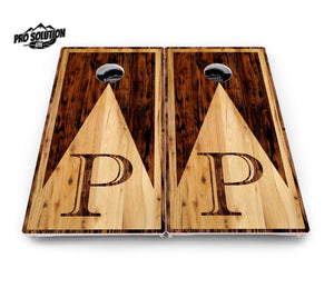 Wooden Triangle Letter Cornhole Boards - Pro Solution Lite Series by Cornhole Solutions, custom cornhole board detail photo 4