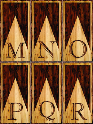 Wooden Triangle Letter Cornhole Boards - Professional Tournament Series by Cornhole Solutions, custom cornhole board detail photo 8