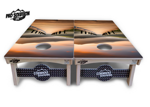 Wooden Bridge Cornhole Boards - Pro Solution Lite Series by Cornhole Solutions, custom cornhole board detail photo 3