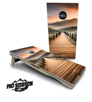 Wooden Bridge Cornhole Boards - Pro Solution Lite Series by Cornhole Solutions, custom cornhole board detail photo 4