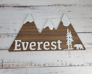 Woodland Baby Boy or Girl Nursery custom Sign by EverLee Creations, Southern home decor main product photo