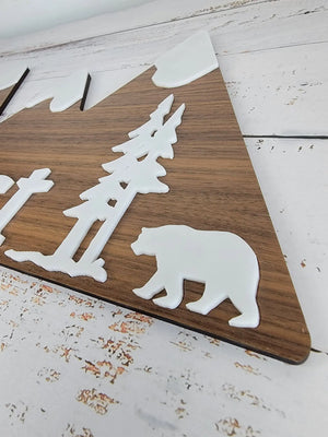Woodland Baby Boy or Girl Nursery custom Sign by EverLee Creations, Southern home decor detail photo 2