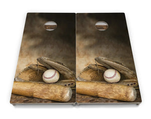 Worn Baseball Cornhole Boards - Professional Tournament Series by Cornhole Solutions, custom cornhole board detail photo 3
