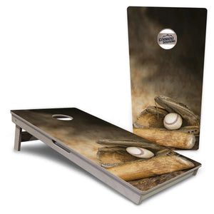Worn Baseball Cornhole Boards - Professional Tournament Series by Cornhole Solutions, custom cornhole board detail photo 7
