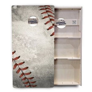Worn Baseball Cornhole Boards - Professional Tournament Series by Cornhole Solutions, custom cornhole board detail photo 8