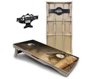 Worn Baseball & Glove Cornhole Boards - Pro Solution Elite Series Cornhole Solutions