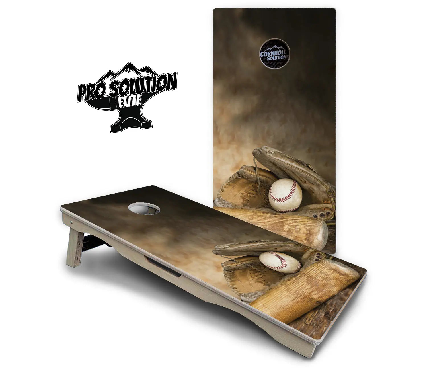 Worn Baseball & Glove Cornhole Boards - Pro Solution Elite Series Cornhole Solutions