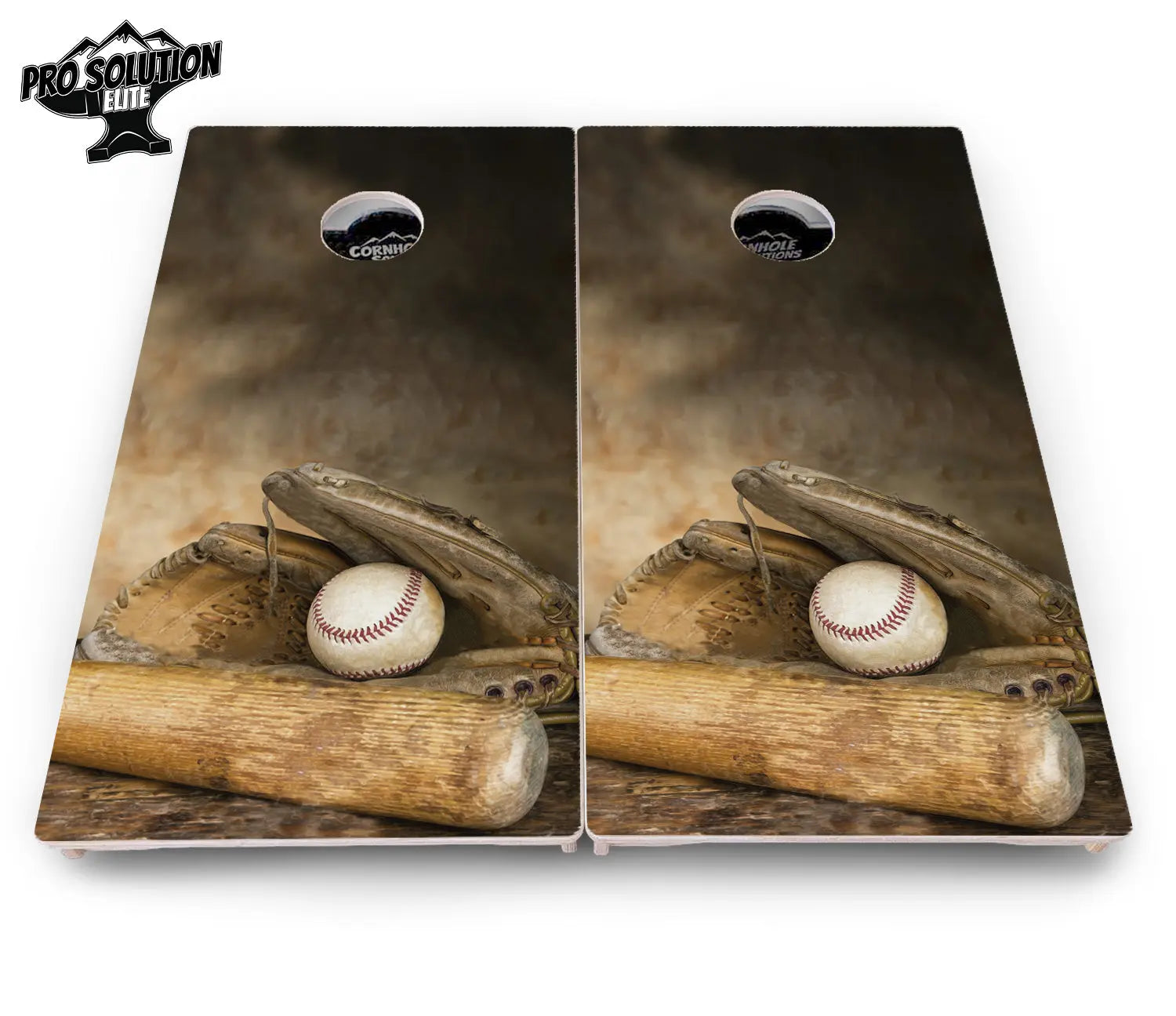 Worn Baseball & Glove Cornhole Boards - Pro Solution Elite Series Cornhole Solutions
