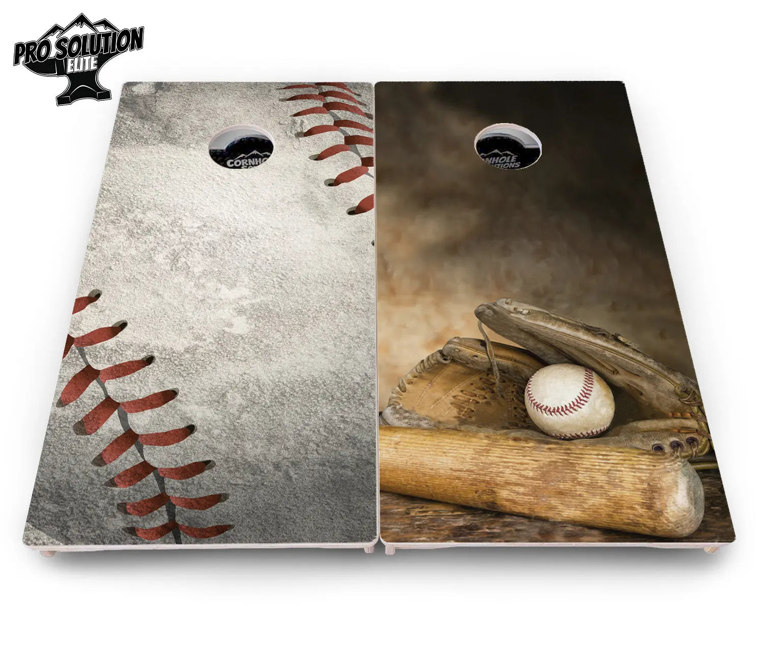 Worn Baseball & Glove Cornhole Boards - Pro Solution Elite Series Cornhole Solutions