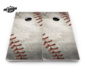 Worn Baseball Cornhole Boards - Pro Solution Lite Series by Cornhole Solutions, custom cornhole board detail photo 3