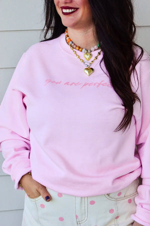 Worthy Light Pink Sweatshirt by Southern Bliss Company, Southern lifestyle apparel detail photo 4