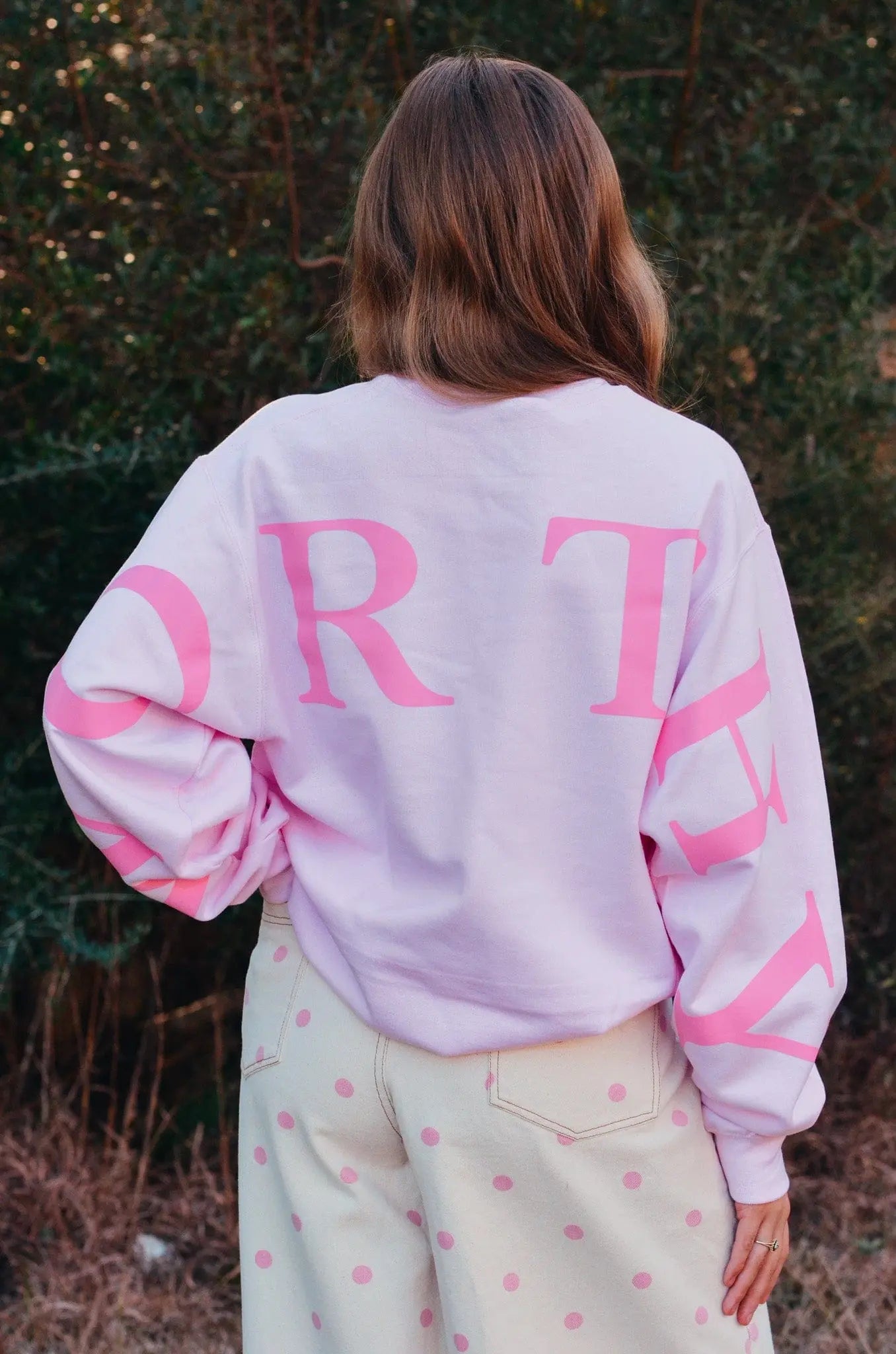 Worthy Light Pink Sweatshirt by Southern Bliss Company, Southern lifestyle apparel detail photo 5