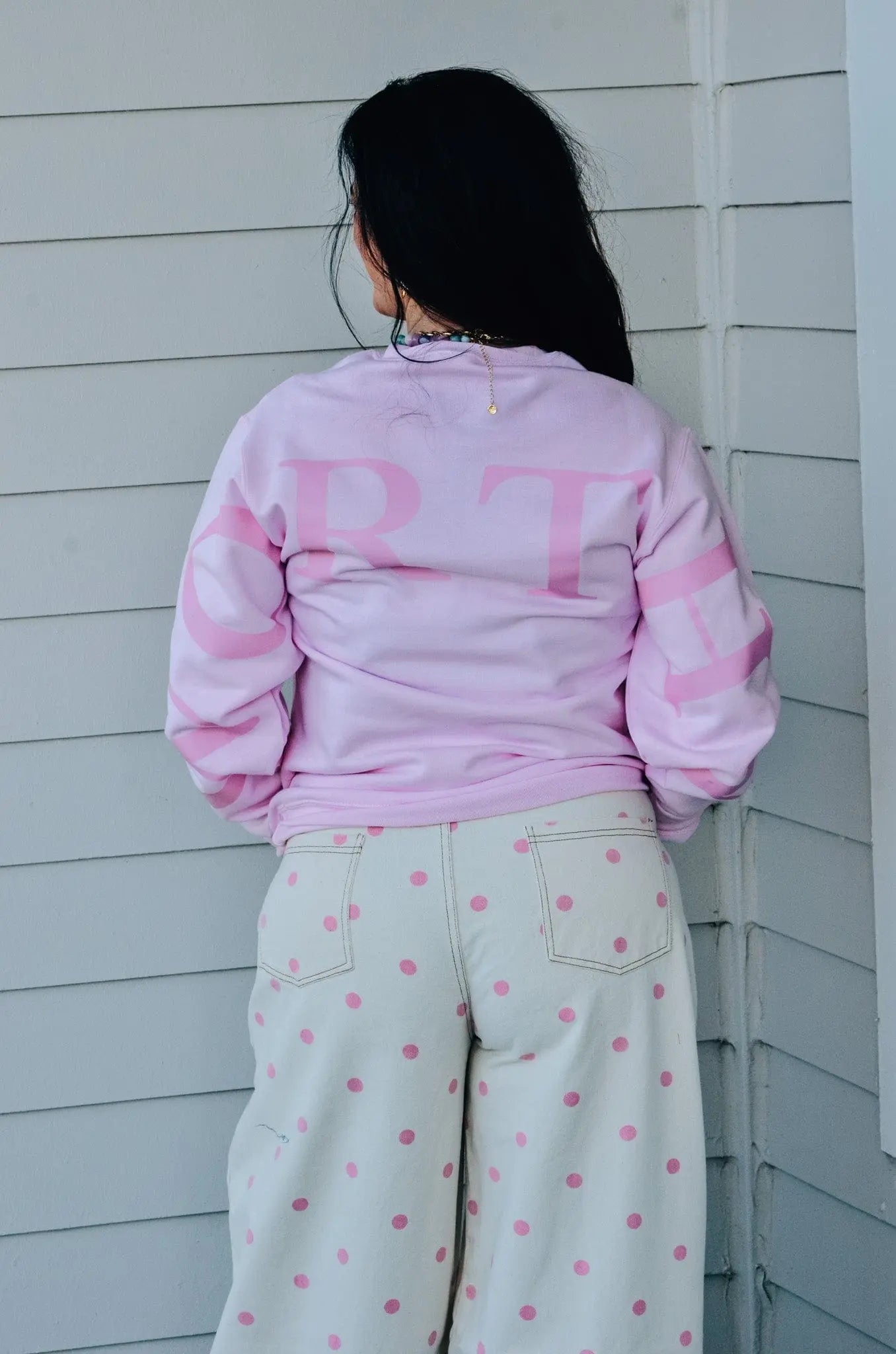 Worthy Light Pink Sweatshirt by Southern Bliss Company, Southern lifestyle apparel detail photo 6