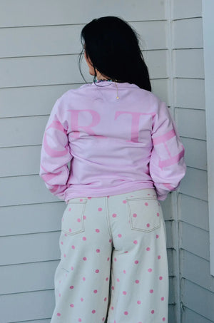 Worthy Light Pink Sweatshirt by Southern Bliss Company, Southern lifestyle apparel detail photo 6