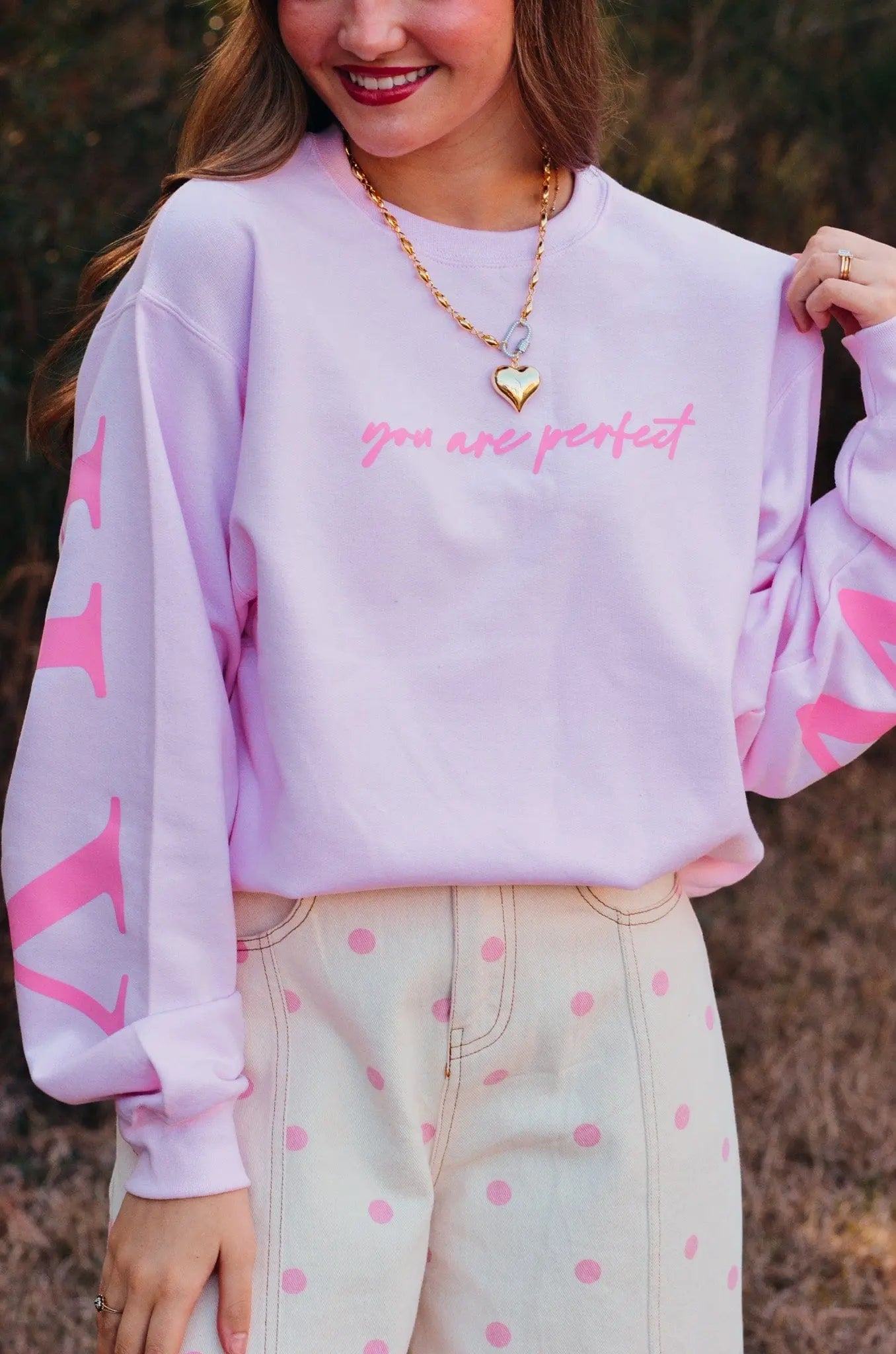 Worthy Light Pink Sweatshirt Southern Bliss Company
