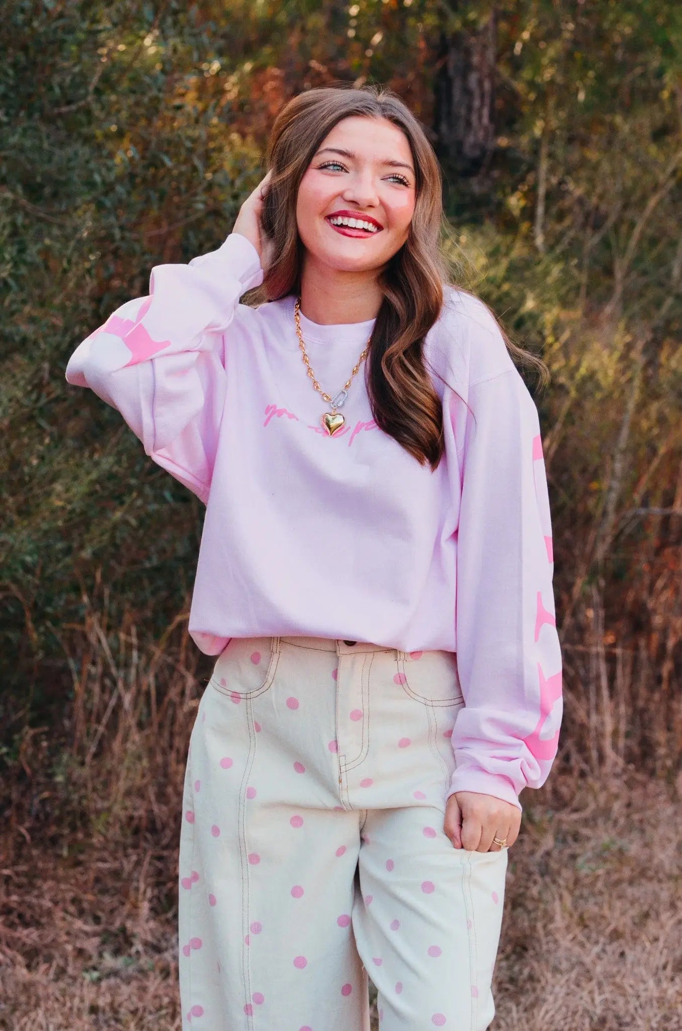 Worthy Light Pink Sweatshirt Southern Bliss Company