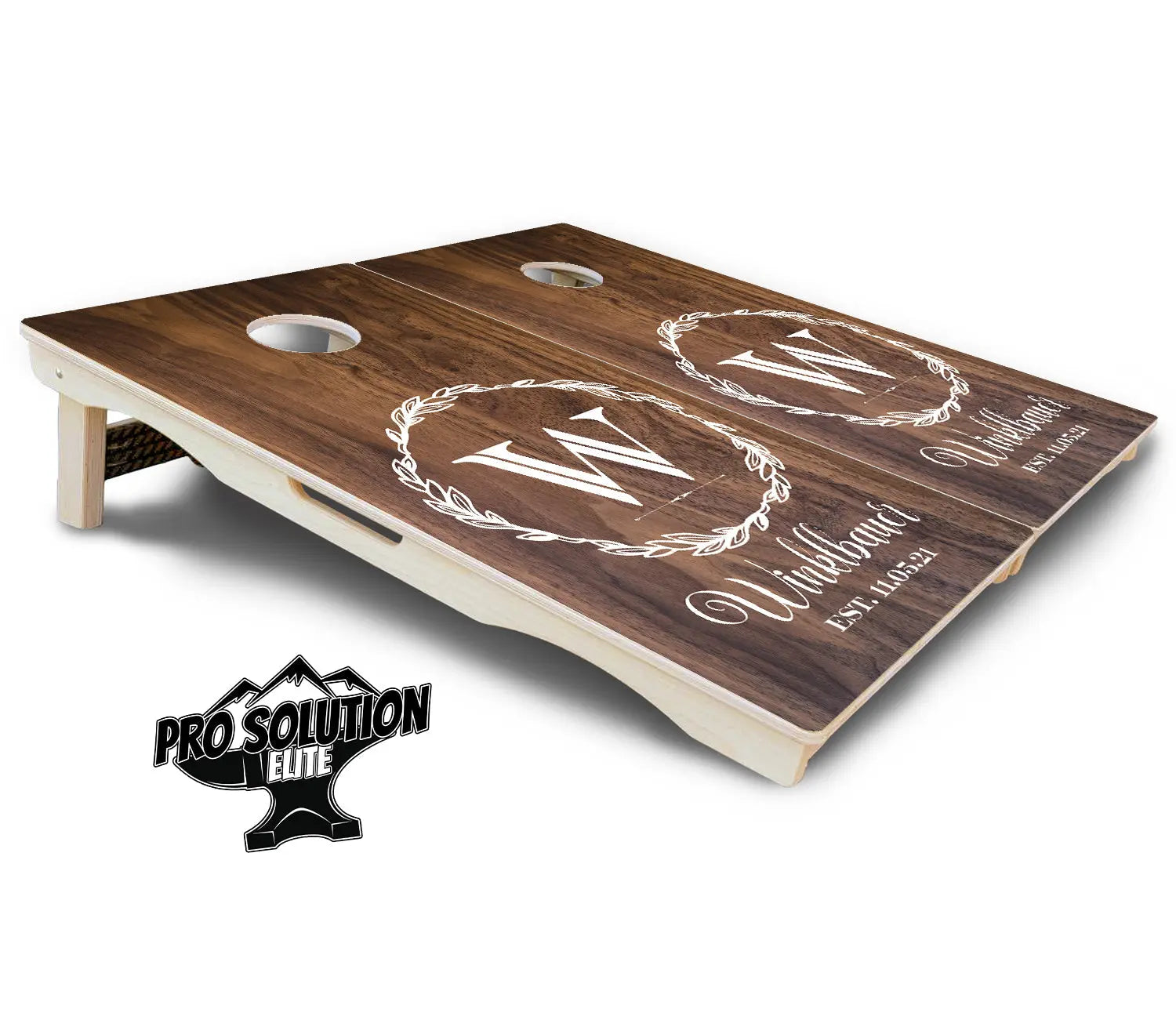 Wreath Cornhole Boards - Pro Solution Elite Series by Cornhole Solutions, custom cornhole board detail photo 3