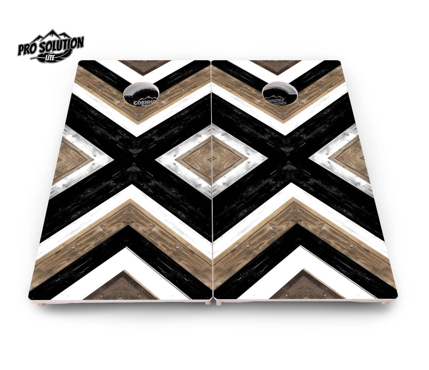 X Pattern Cornhole Boards - Pro Solution Lite Series by Cornhole Solutions, custom cornhole board detail photo 2