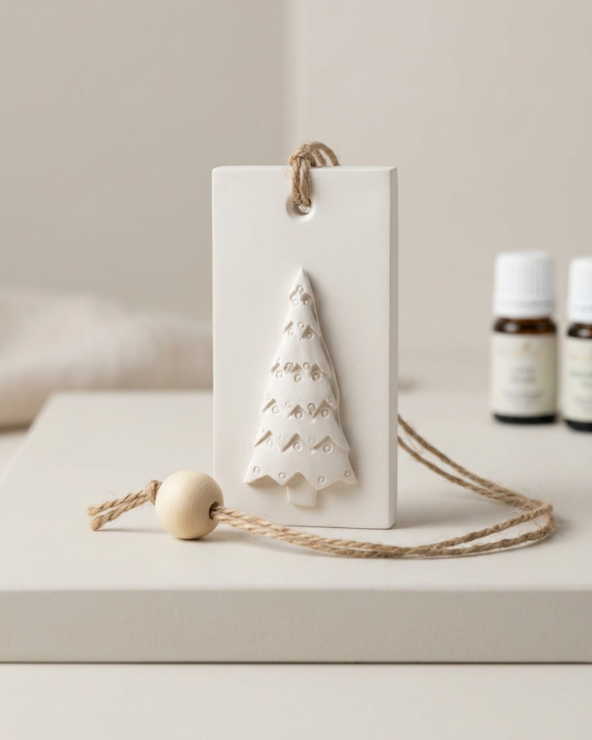 Christmas tree hanging diffuser stone by Believe Candle – product view 1